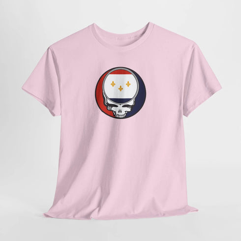 Grateful Dead - New Orleans Flag Stealie Unisex Tshirt - StealieShop